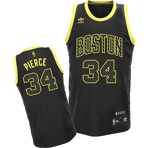  NBA Boston Celtics 34 Paul Pierce Electricity Fashion Swingman Black Jersey